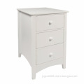 3-Drawer Wooden Bedside Cabinet Table
 3-Drawer Wooden Bedside Cabinet Table Storage Unit, 38 x 44 x 58 cm, White